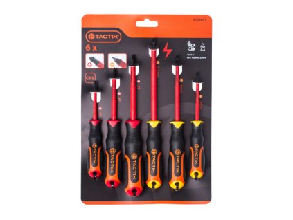 Elektrikářské šroubováky VDE, 6 ks - TC205601