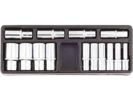 Sada hlubokých ořechů / klíčů / nástavců 1/2", 14 ks