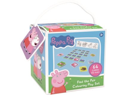 Pexeso na cesty s omalovánkami Prasátko Peppa