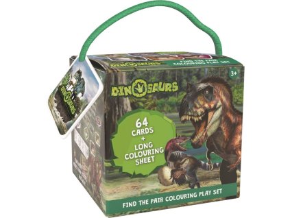 Pexeso na cesty s omalovánkami Dinosauři
