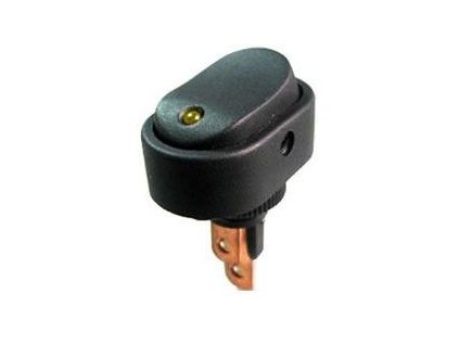 Vypínač kolébkový ON-OFF 1pol.12V/20A, prosvětlení LED 12V