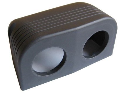 Kaplička dvojitá pro zdířky 12V, 2xUSB a V-metr R002