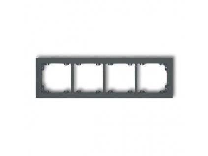 Rámeček čtyřnásobný, grafitový mat, DECO Karlik