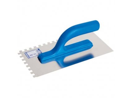 Hladítko nerez, zub 10 mm, 270 x 130 mm, plastová otevřená rukojeť M