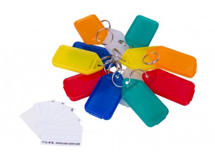 Vícebarevné CLICK plastové visačky na klíče - velké 50ks - 434090190