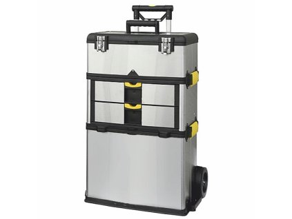 Kufr na nářadí na kolečkách, nerez 570x350x830mm, max. nosnost 36kg