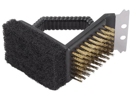 Kartáč BBQ CG591 mosazný se škrabkou