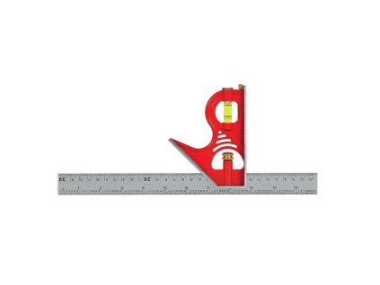 Úhelník 30cm kombinovaný s libelou