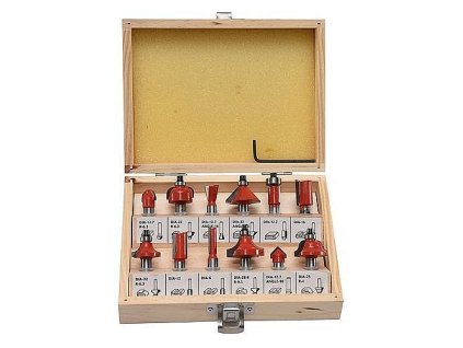 Sada fréz do dřeva 12ks, stopka 8mm