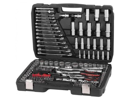 Sada gola klíčů (hlavic) 215-dílná, 1/2"+1/4"+3/8"