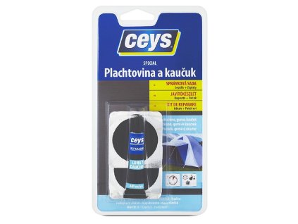 Lepidlo CEYS plachtovina a kaučuk 7ml + 4 záplaty
