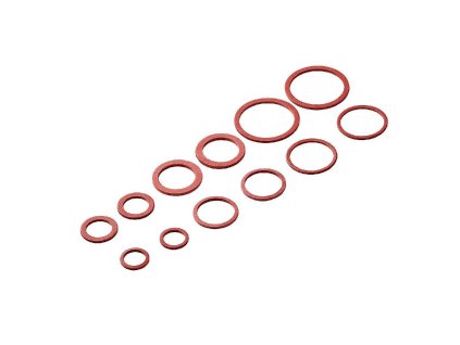 Fíbrové kroužky různých velikostí - 40ks