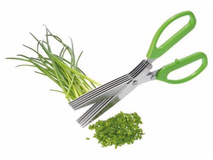 Nůžky na bylinky HERBS CUT bílé, limetka, 13cm, tři ostří
