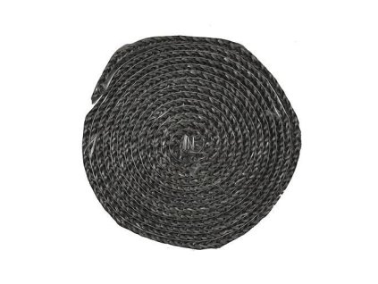 Šňůra sporáková plochá 10 mm, 2,5 m, na sklo, grafitová