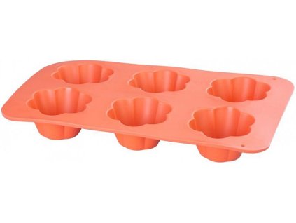 Forma na pečení muffin MagicHome, silikon, vzor květ, 28,6x17,2cm