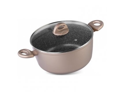 Hrnec s poklicí MagicHome Coffee Brown Line, 24cm, 4,0l