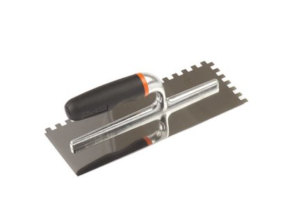 Hladítko nerez 28x12cm, zub 6mm, černé