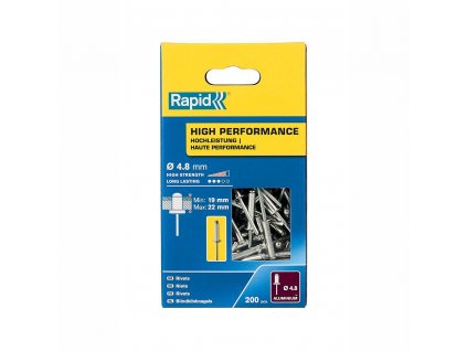 Nýty hliníkové Rapid 4,8x25mm, 200ks