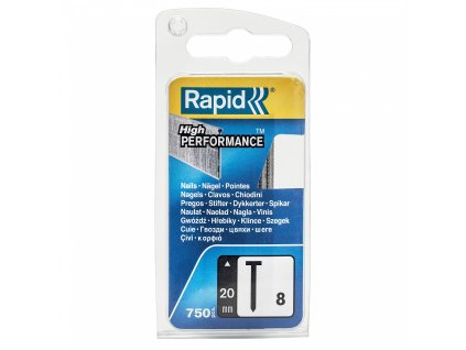 Hřebíky Rapid č. 8, 20mm, 750 ks, blistr