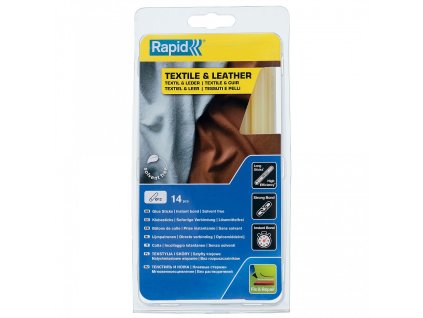 Tyčinky lepící Rapid 12x190mm, textil a kůže, 14ks, blistr