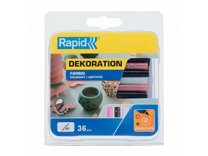 Tyčinky tavné Rapid 7x90mm, 36ks, třpytivé, blistr