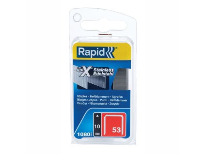 Spony Rapid č. 53, 10mm, nerez, 1080ks