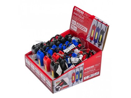 Přívěsek, klíčenka, s karabinou a světlem, 75lm, 74x25x15mm, MIX barev