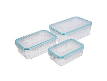 Dóza MagicHome 0,5 / 1,0 / 1,5 lit, sada 3 ks, obdélníková, Clip