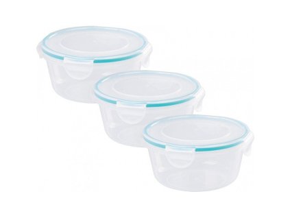Dóza kulatá MagicHome, Clip, sada 3 ks, 700ml, 14,5x14,5x7,5 cm Lunchbox