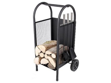 Stojan na krbové dřevo s nářadím Homefire HT8002, 35x31x81cm