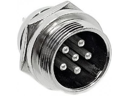 GX20 konektor 6p panelový