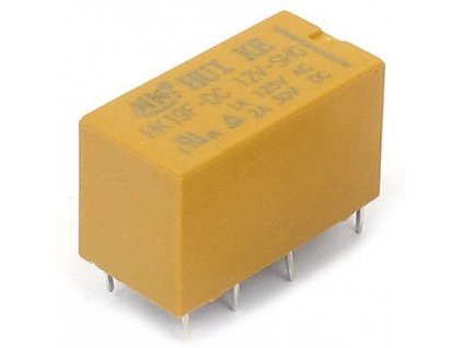 Relé HK19F 12V DC, kontakty 125VAC/1A nebo 30VDC/2A