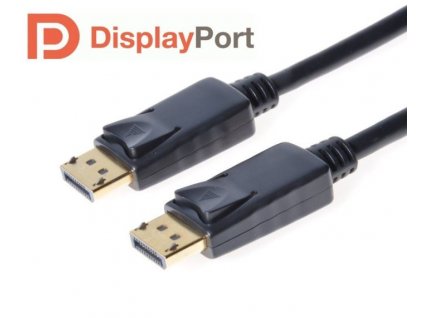 PremiumCord DisplayPort 1.2 přípojný kabel M/M, zlacené kon., 1,5m