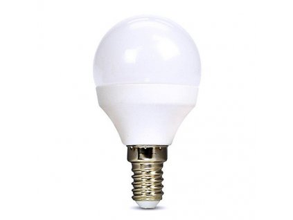 LED žárovka, miniglobe, 6W, E14, 4000K, 510lm, bílé provedení