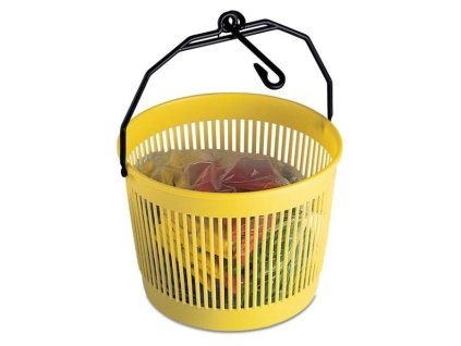 Košík na kolíčky s háčkem ¤20x14cm  CZ, mix barev