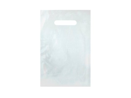 Taška igelitová 20x30cm průhmat bílá