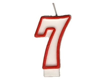 Svíčka dortová číslice ´´7´´ 7,5cm