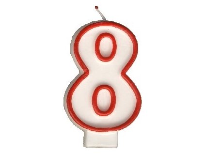 Svíčka dortová číslice ´´8´´ 7,5cm