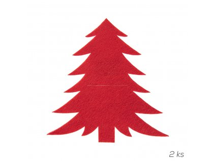 Kapsa na příbory 2ks  STROMEK červená
