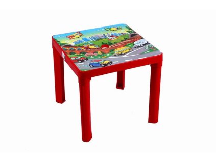 Stolek dětský 46x46x39cm  DEKOR červený