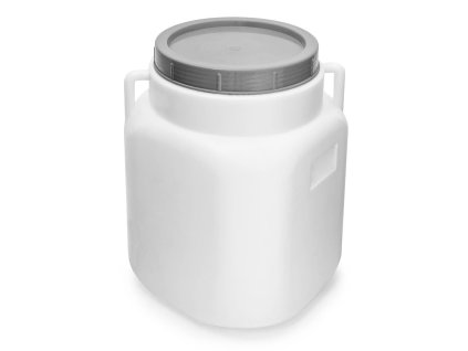 Barel 30L plastový hranatý široké hrdlo, atest  STERK bílá/modrá