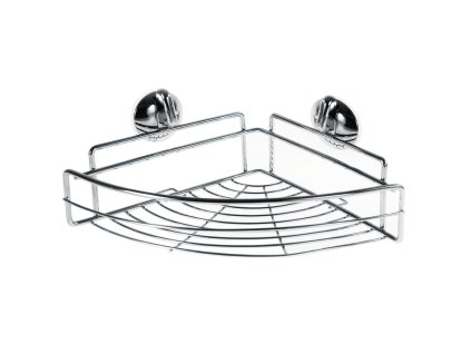 Polička koupelnová rohová chrom 31x23,5x8cm přísavná  AWD0344