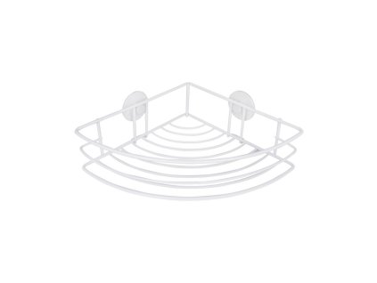 Polička koupelnová rohová bílá 30x22x7,5cm samolepící  AWD1475