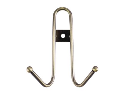 Věšák 2 háčky zlatý  AWD1712