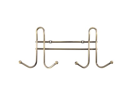 Věšák 4 háčky zlatý antik  AWD1714