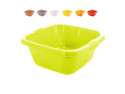 Dřez plastový 13L 40x38x14,6cm  KVADRO, mix barev