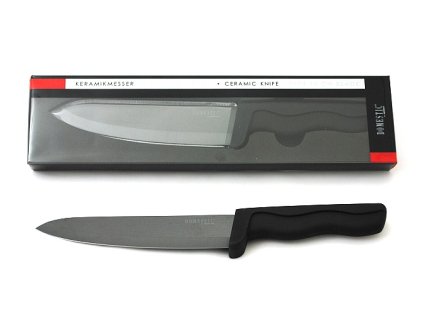 Nůž kuchyňský keramika 15cm černý  DOMESTIC