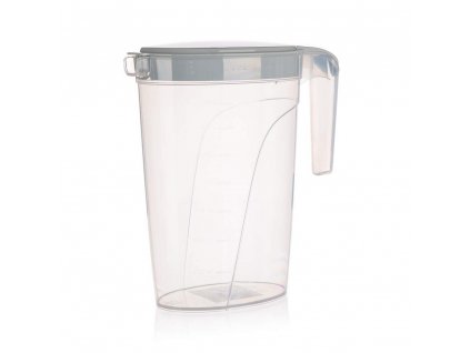 Džbán plastový 2L s víkem, odměrný  CULINARIA šedý