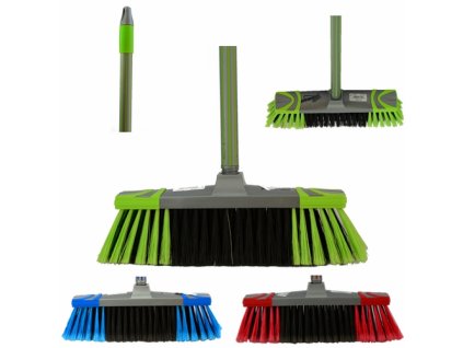 Smeták PH 28cm, hůl 120cm, třepený chlup  GLAMOUR, mix barev