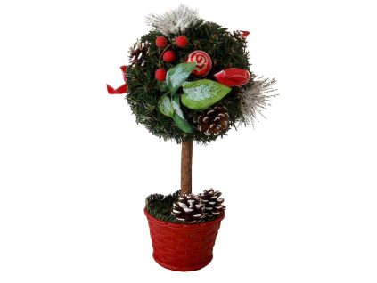 Vánoční stromek ozdobený umělý kulatý 30cm